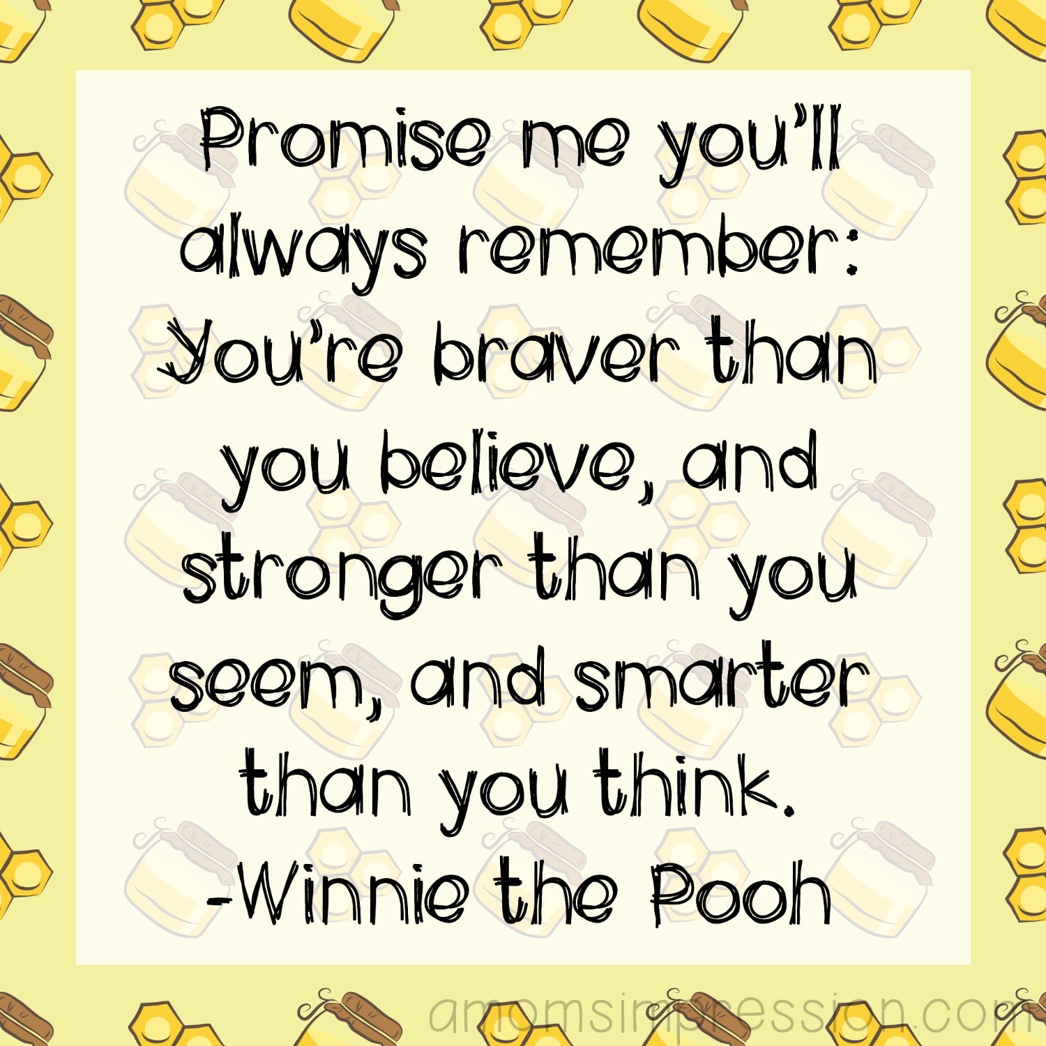 Braver than you Think Pooh Quote