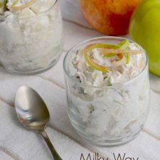Wow your guests with this delicious Milky Way caramel apple salad recipe! It's a great dessert recipe for any occasion. #ad