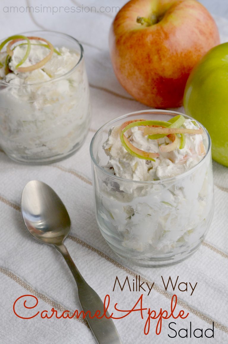 Milky Way Caramel Apple Salad Recipe A Mom's Impression Recipes