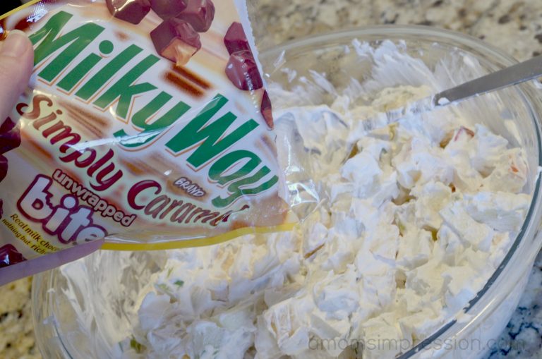 Milky Way Caramel Apple Salad Recipe A Mom's Impression Recipes