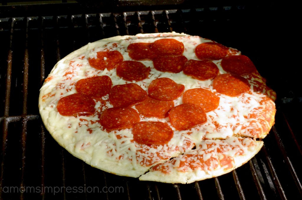 Grilling frozen pizza