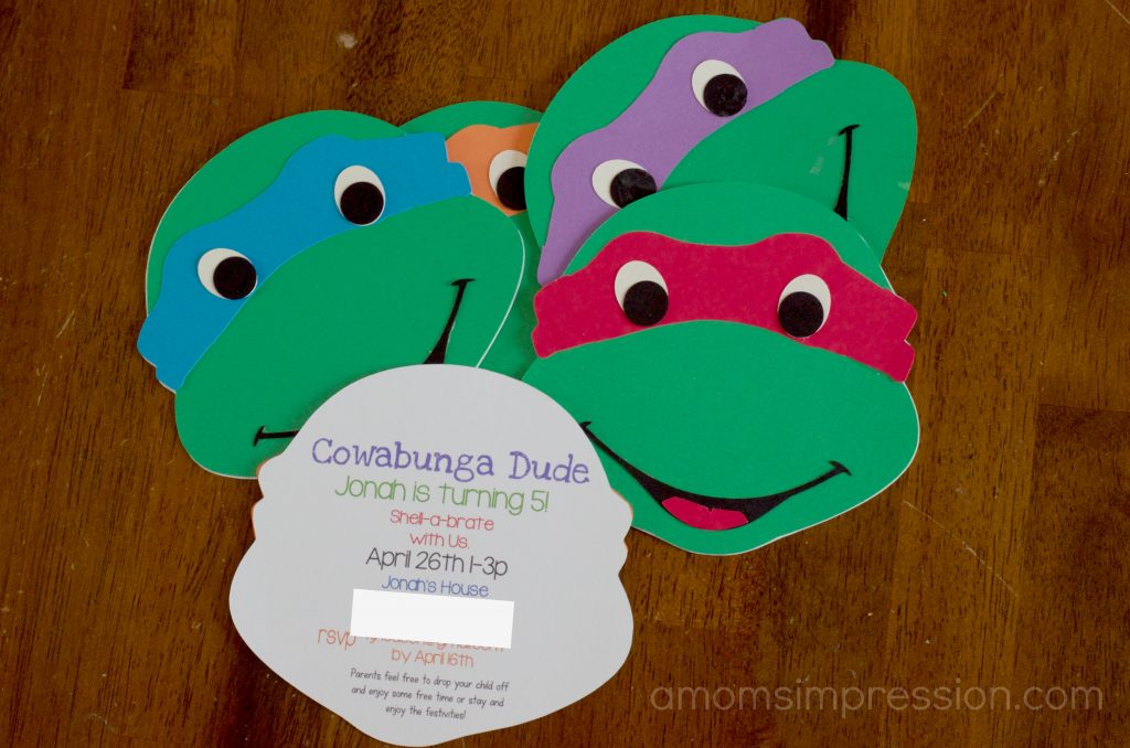 tmnt birthday party invitations