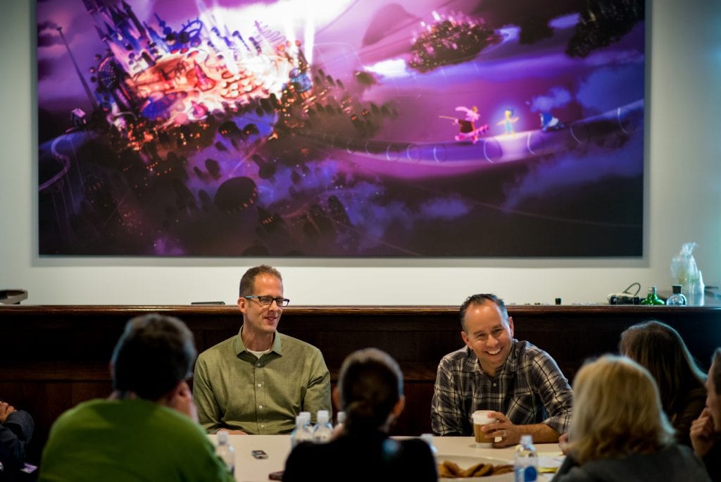 The "Inside Out" Long Lead Press Day, including presentations by Director Pete Docter and Producer Jonas Rivera, as seen on March 31, 2015 at Pixar Animation Studios in Emeryville, Calif. (Photo by Marc Flores / Pixar)