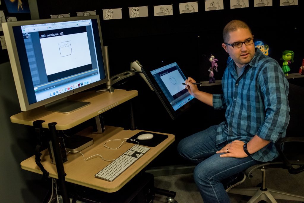 The "Inside Out" Long Lead Press Day, including presentations by Story Supervisor Josh Cooley, as seen on March 31, 2015 at Pixar Animation Studios in Emeryville, Calif. (Photo by Marc Flores / Pixar)