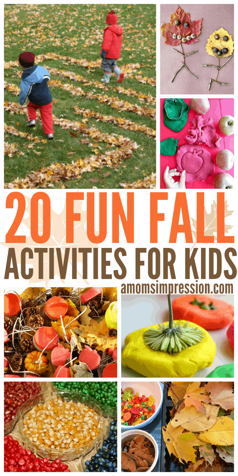 20 Fun Fall Activities for Kids A Mom's Impression Recipes, Crafts