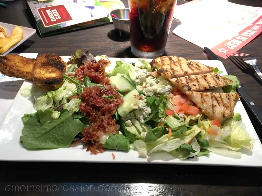 Red Robin doesn't just have burgers, it also has amazing salads just like this cobb salad my mom ordered.