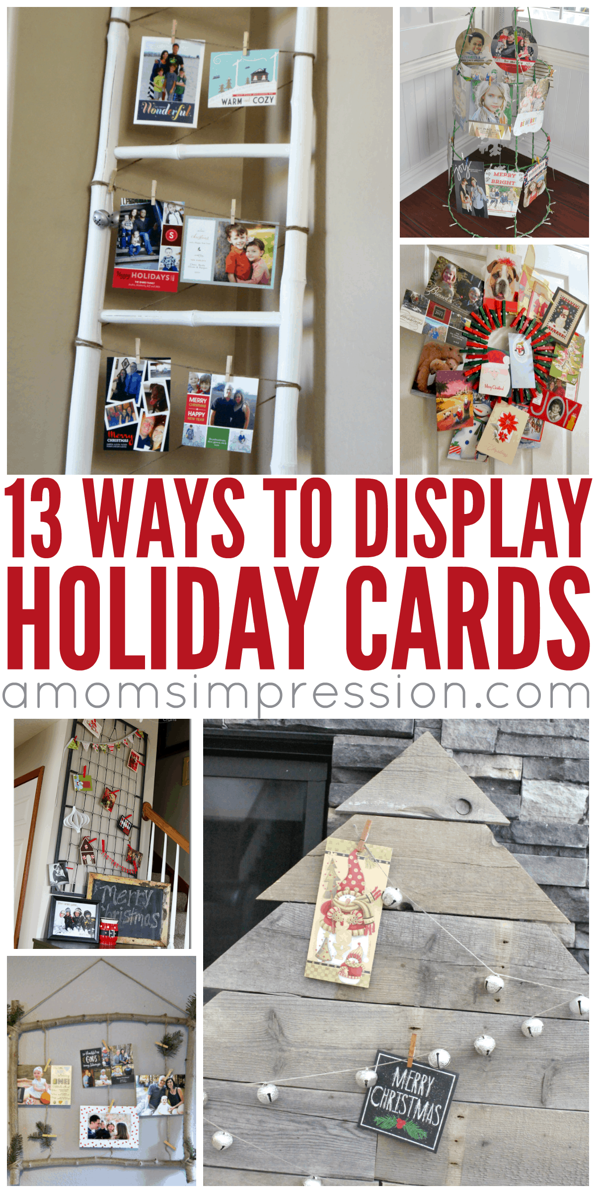 I love getting holiday cards in the mail but often I don't know how to display them. These DIY Holiday Card Display Ideas are perfect for the Christmas season. #9 is ingenious and my favorite! 