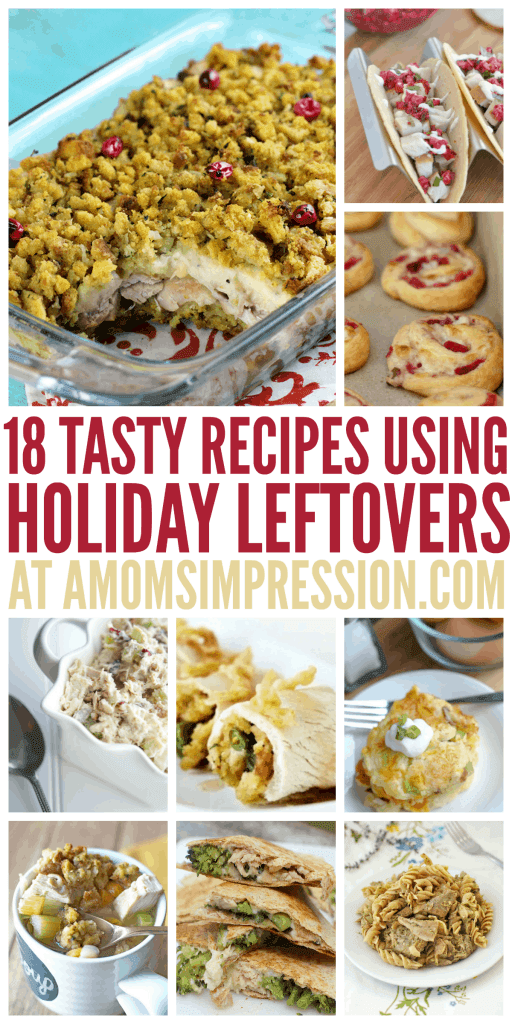 The best part of Thanksgiving and Christmas dinner is the leftovers. These holiday leftover recipes include great ideas for turkey, ham, and stuffing. I love #9, it's tasty! 