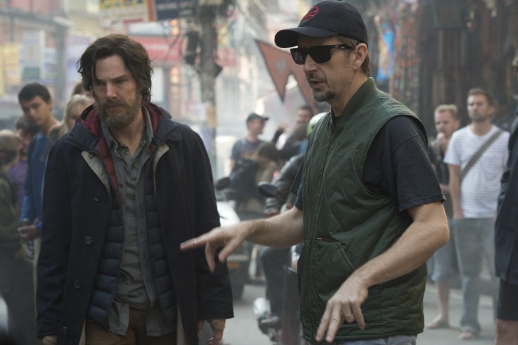 Marvel's DOCTOR STRANGE L to R: Benedict Cumberbatch (Doctor Stephen Strange) and Director Scott Derrickson on set. Photo Credit: Jay Maidment ©2016 Marvel. All Rights Reserved.
