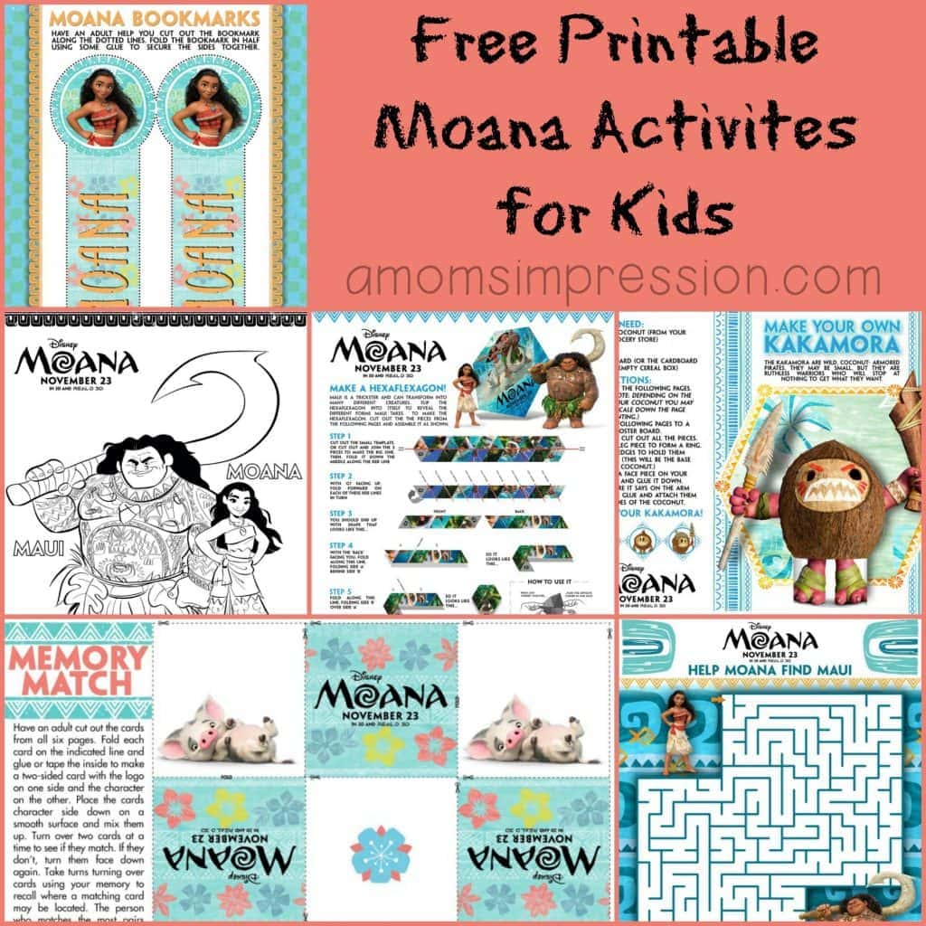 Fun And Free Moana Activities For Kids A Mom S Impression Recipes Crafts Entertainment And Family Travel