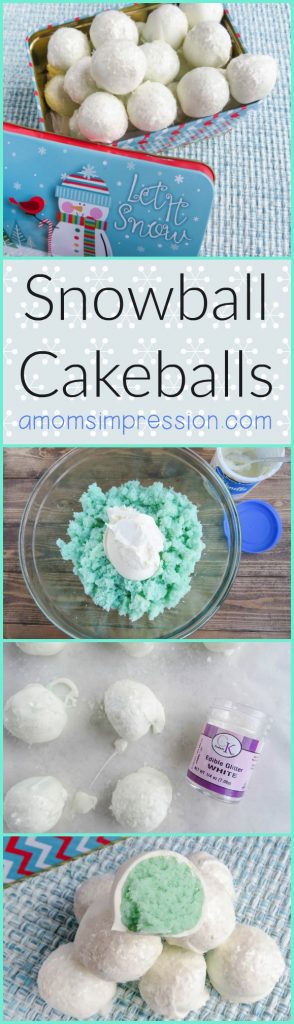These snowball cake balls are the perfect cake ball recipe for your Christmas party this year! One of the easiest Christmas dessert recipes there is and they're both fun and festive! #ChristmasRecipes
