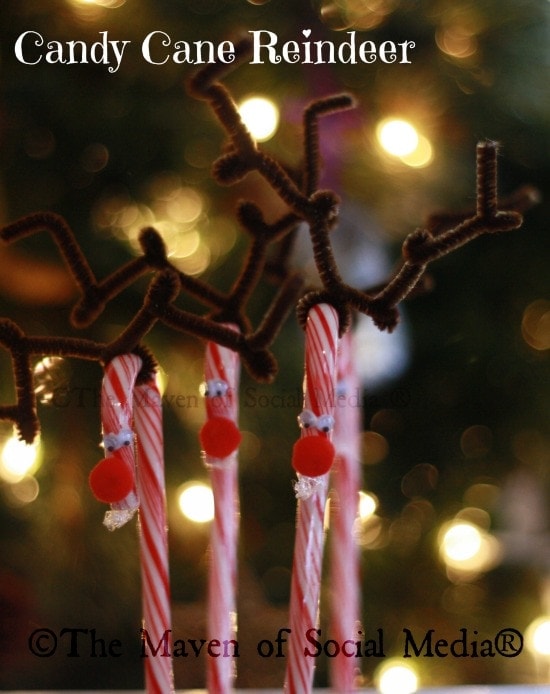 Candy Cane Reindeer DIY Christmas Ornaments