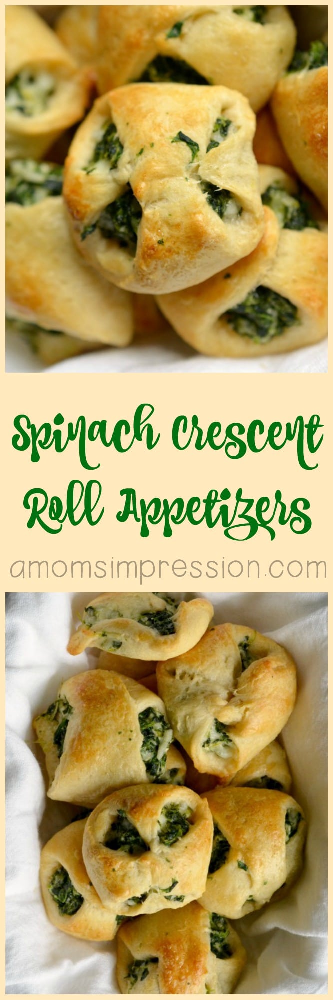 Crescent roll recipes are all the rage right now and this spinach crescent roll appetizer recipe will not disappoint! Your guests will most definitely be asking for the recipe after they try these! #ad