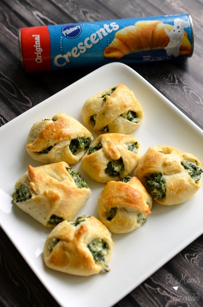 Spinach Crescent Roll Appetizer recipe is very easy to make with Pillsbury crescent roll dough.
