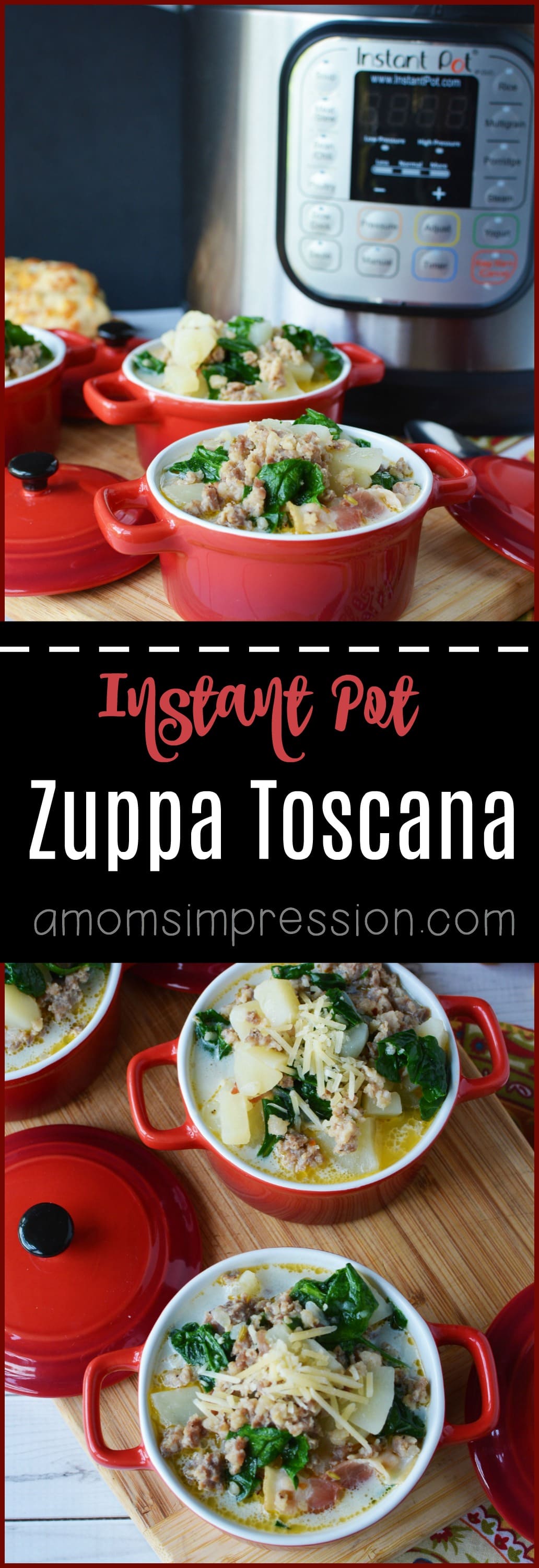 This Instant Pot Zuppa Toscana is an Olive Garden copycat recipe that can be made in 5 minutes in your pressure cooker. It is the best Zuppa Toscana soup I have tried.