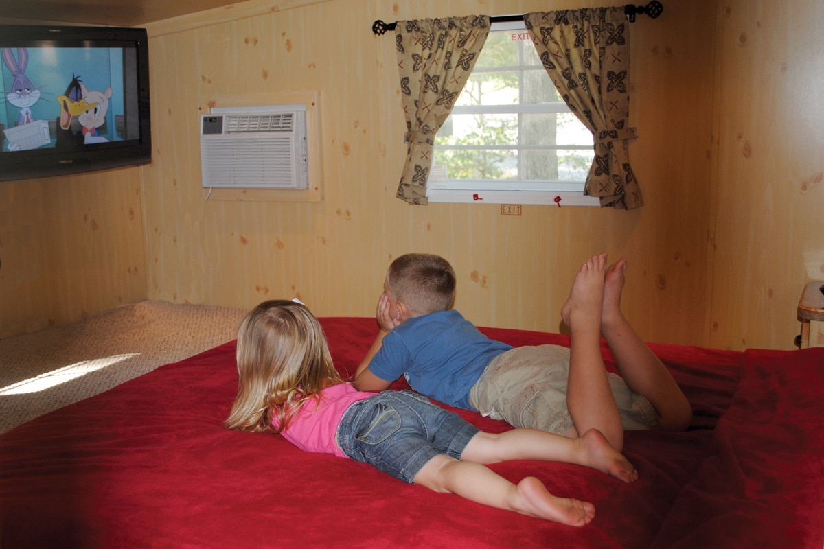 Kids in Rudolph's Christmas Cabin Loft