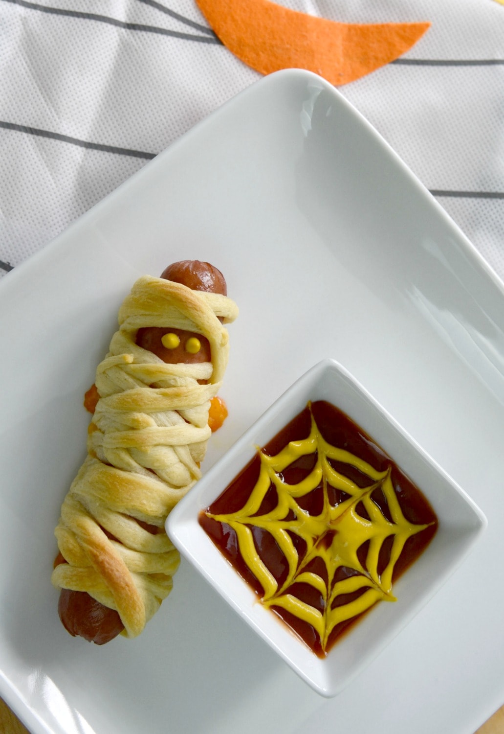 Crescent Mummy Hot Dogs Recipe with Video Directions