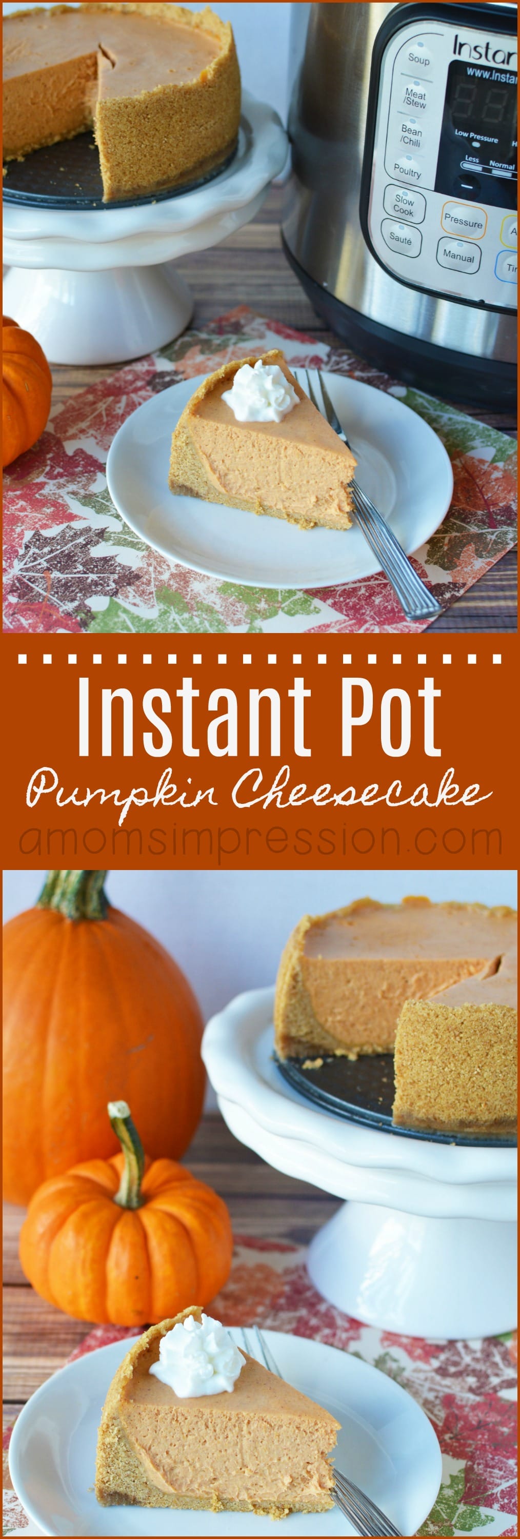 Instant Pot Pumpkin Cheesecake - Dessert for Two