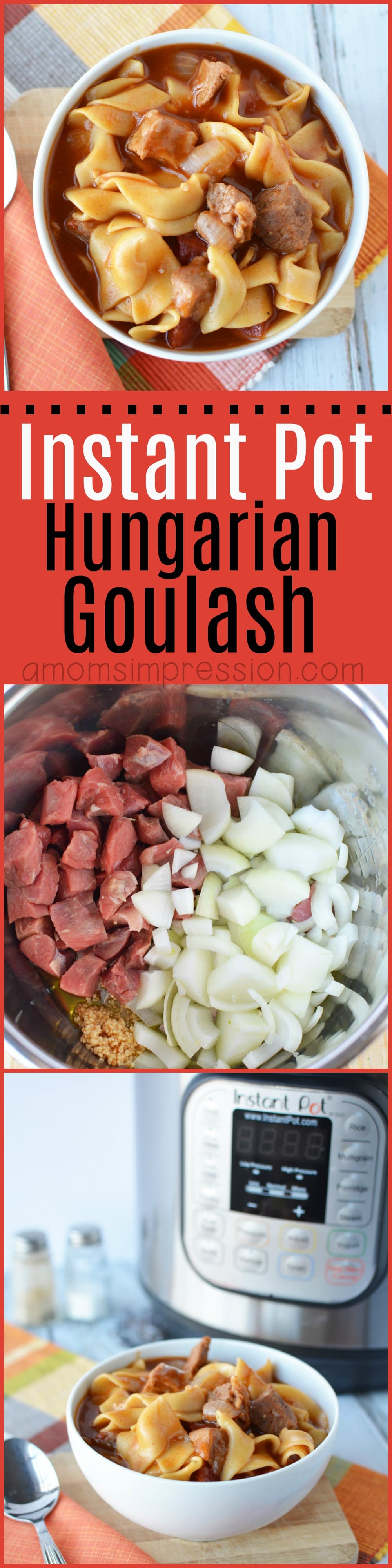 Looking for a budget-friendly, healthy recipe? Check out this traditional Instant Pot Hungarian Goulash recipe. It is simple and easy to make in minutes using your pressure cooker. #InstantPot #HungarianGoulash #Goulash
