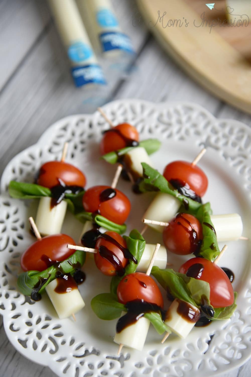 Mini Caprese Skewers With Balsamic Glaze