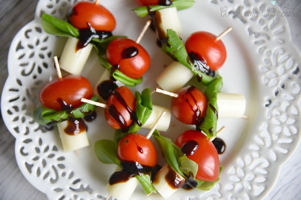 Mini Caprese Skewers With Balsamic Glaze Recipe