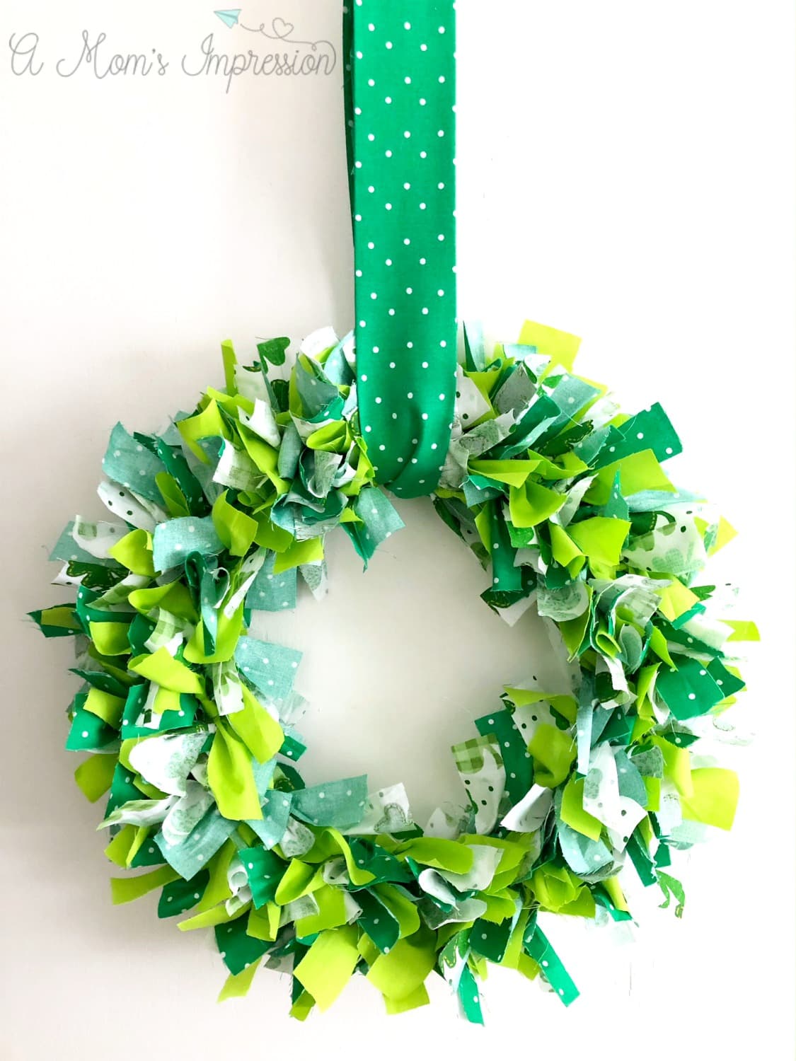 How to Make a Shamrock Wreath from A Mom's Impression