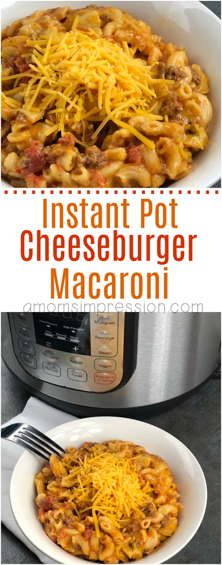 Instant pot cheeseburger mac best sale and cheese