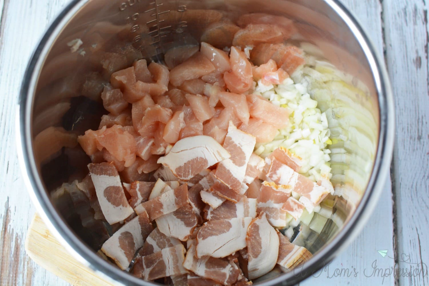 crack chicken soup being prepared in a bowl
