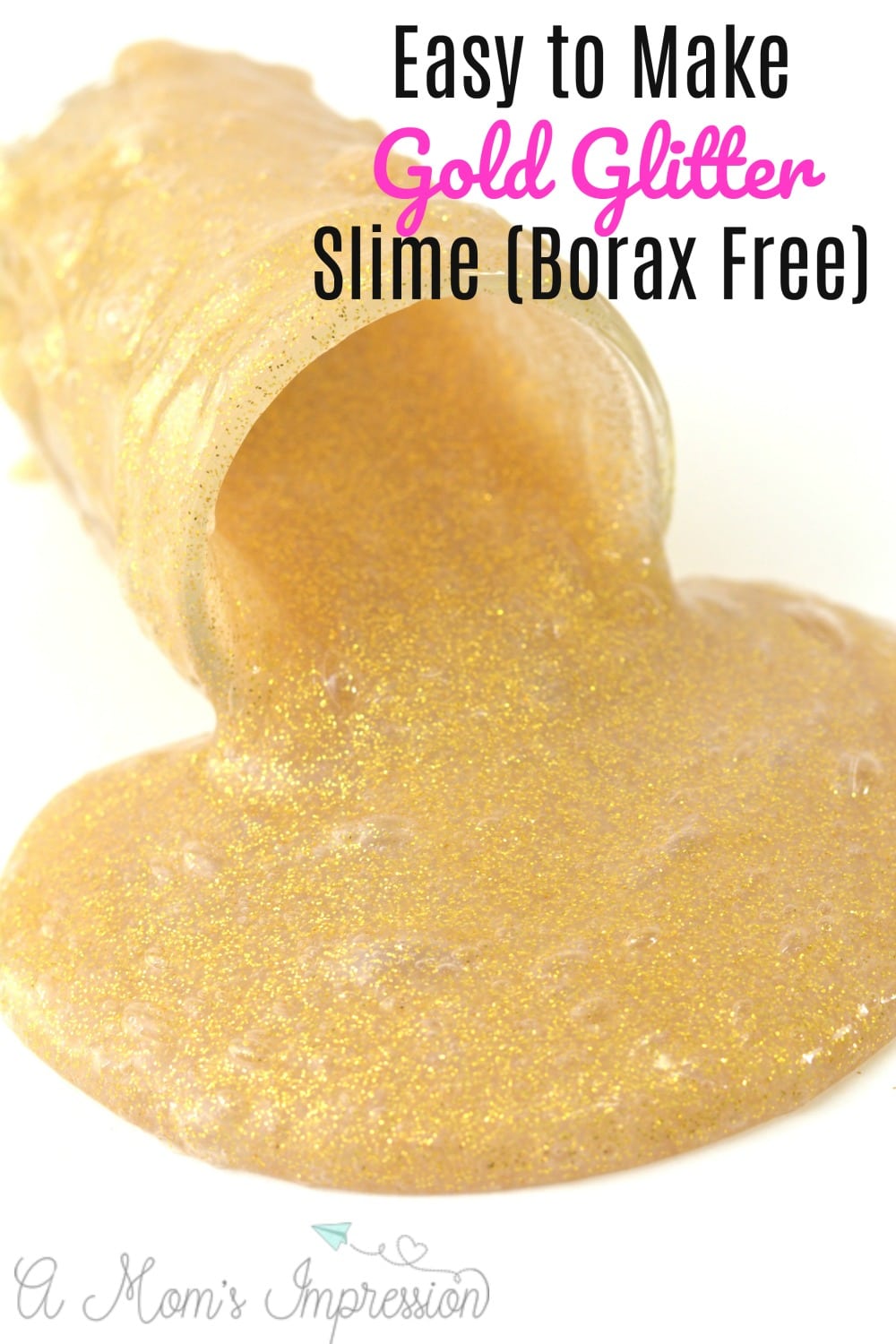 Glitter Glue Slime Recipe {How to Make No Borax Slime}, Recipe