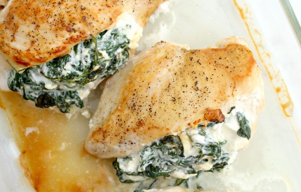Keto Spinach Stuffed Chicken Breast with Cheese - A Mom's Impression