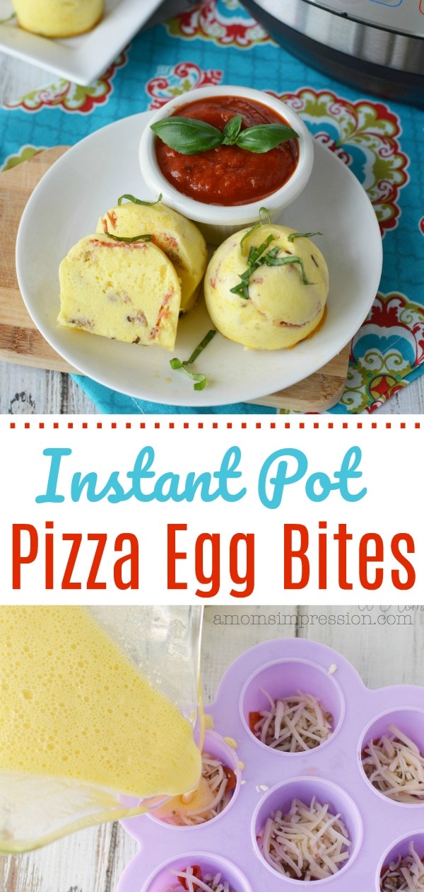 Instant Pot Pizza egg bites in silicon mold
