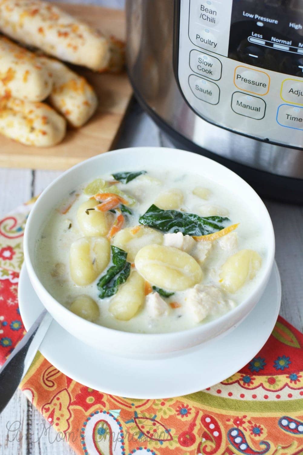 Instant Pot Olive Garden Chicken Gnocchi Soup - A Mom's Impression