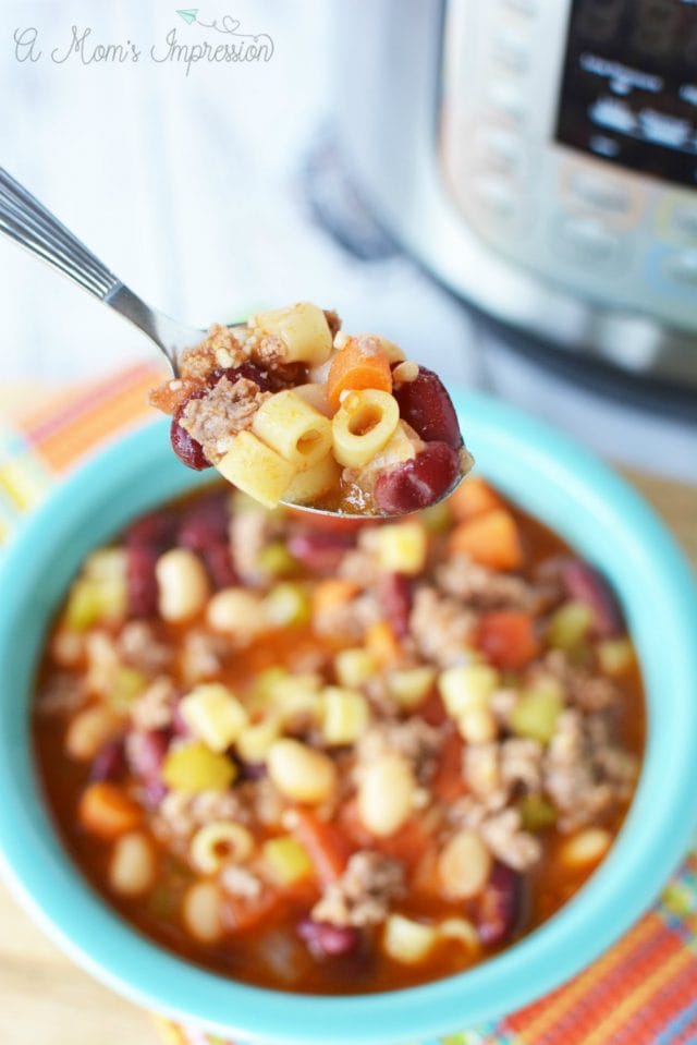 Instant Pot Olive Garden Pasta Fagioli Recipe A Mom's Impression