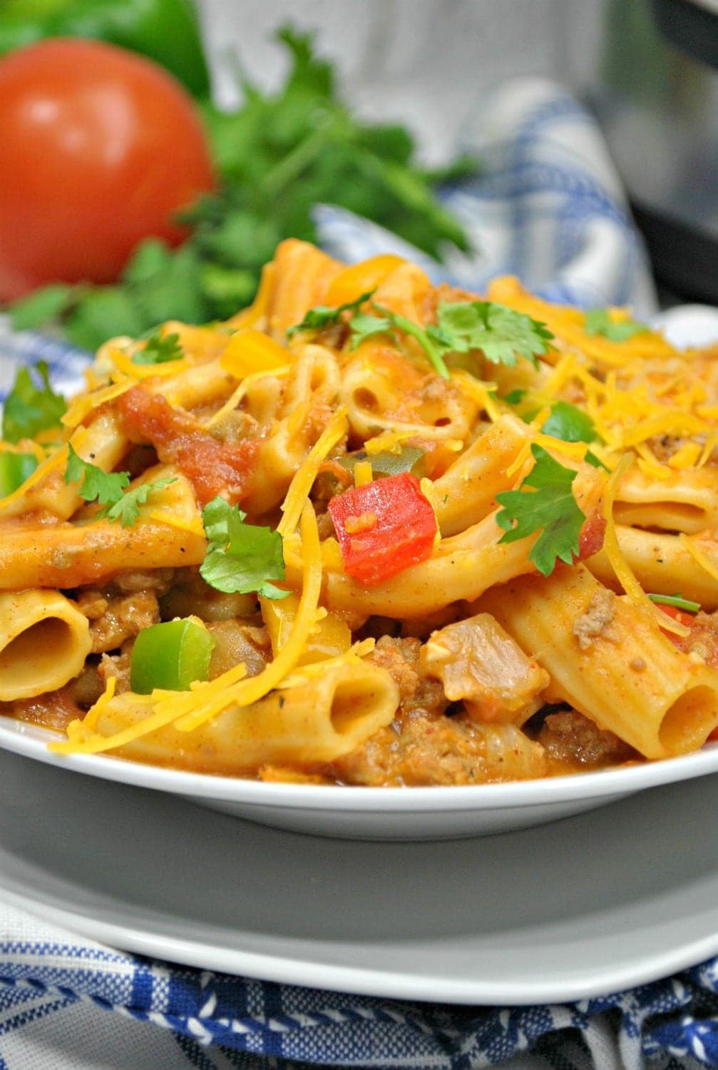 Instant Pot Cheesy Taco Pasta