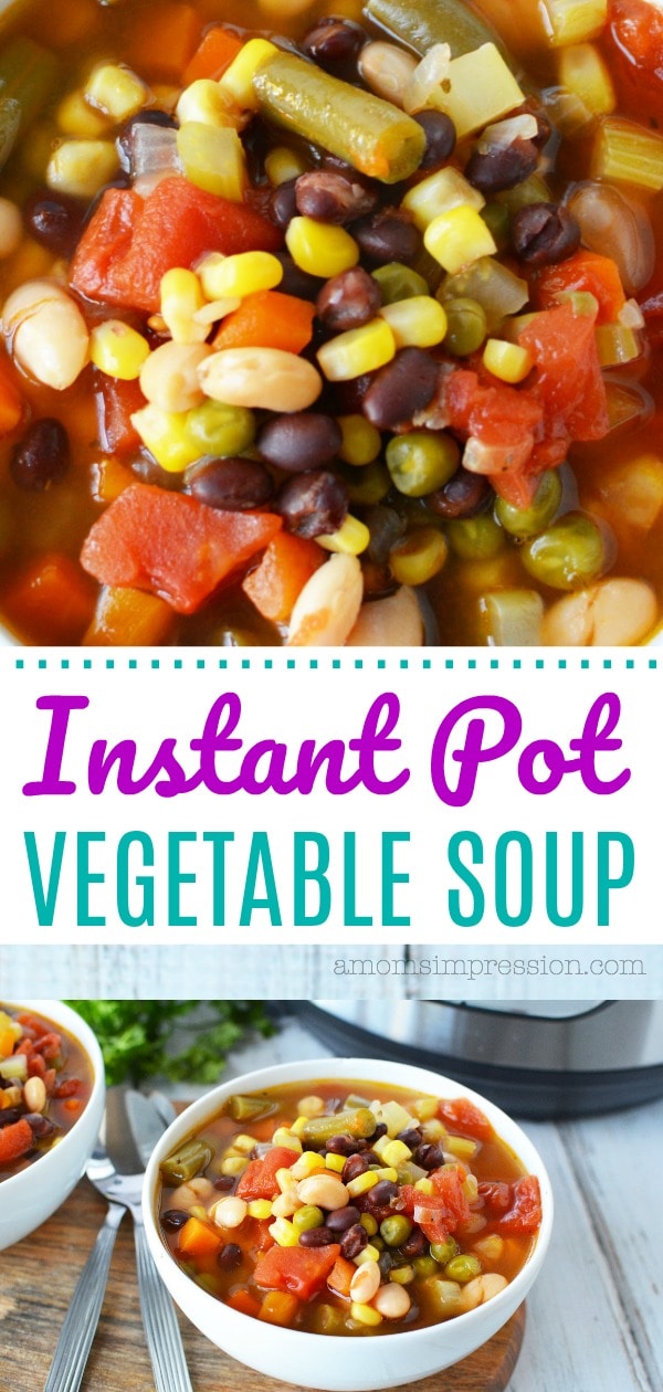 Instant Pot Vegetable Soup pin