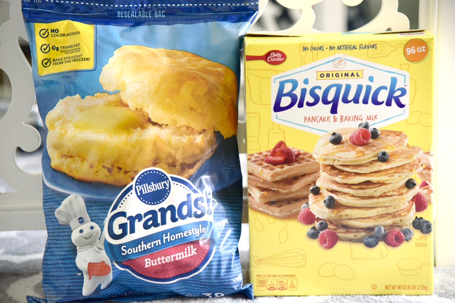 Pillsbury grands and Bisquick