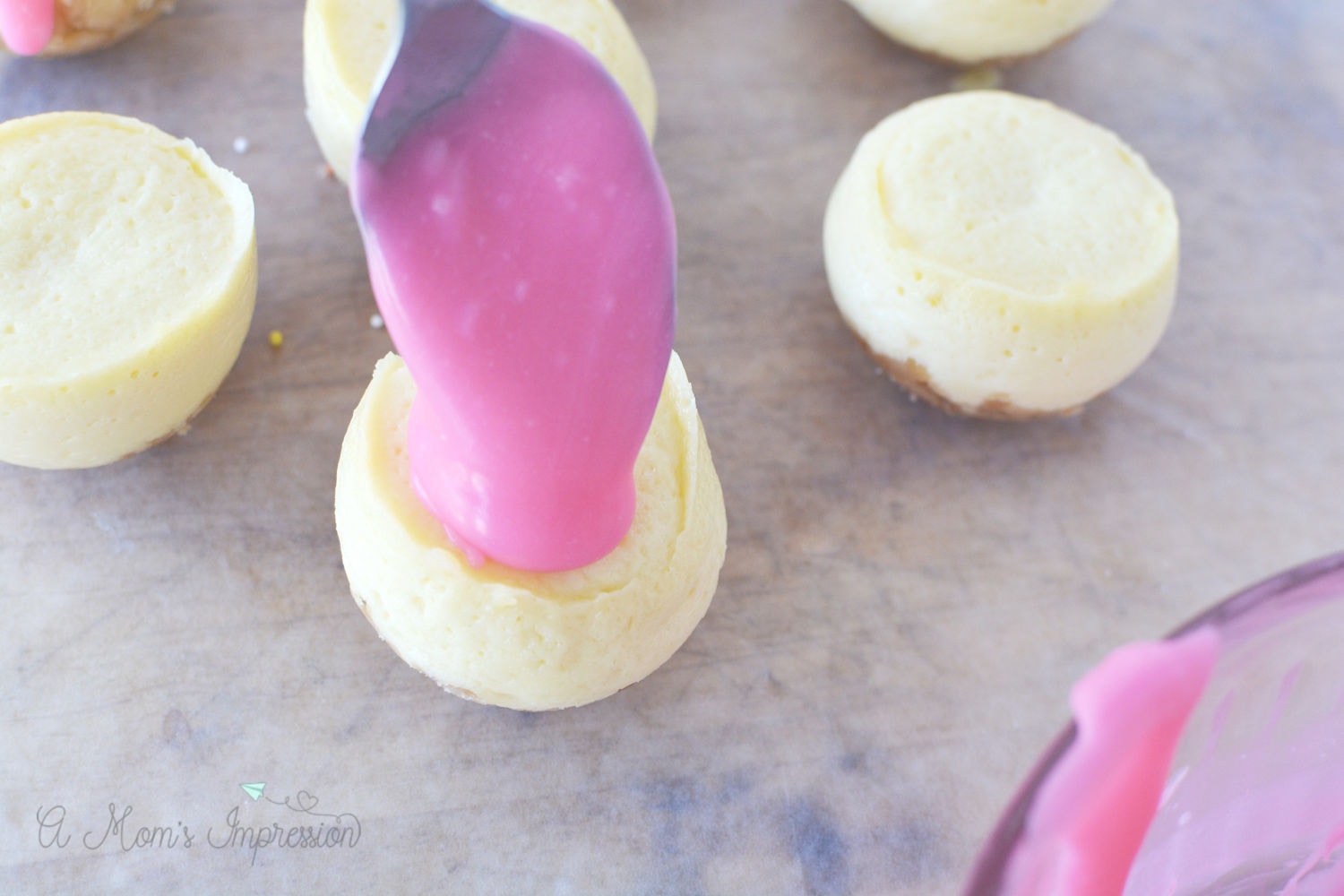 Pink Cheesecake Bites