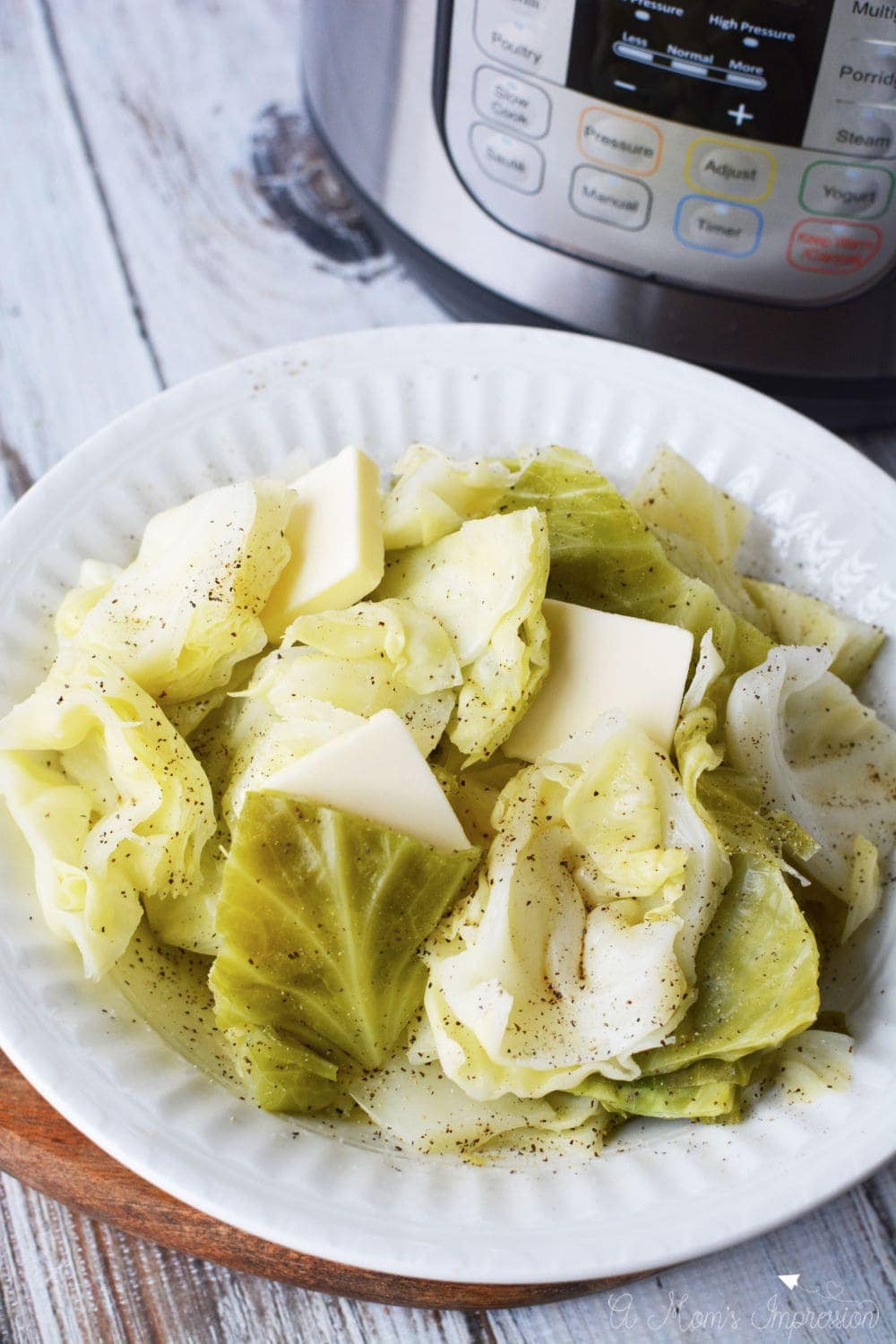 This Instant Pot Cabbage recipe is the perfect side dish for keto diet and whole 30