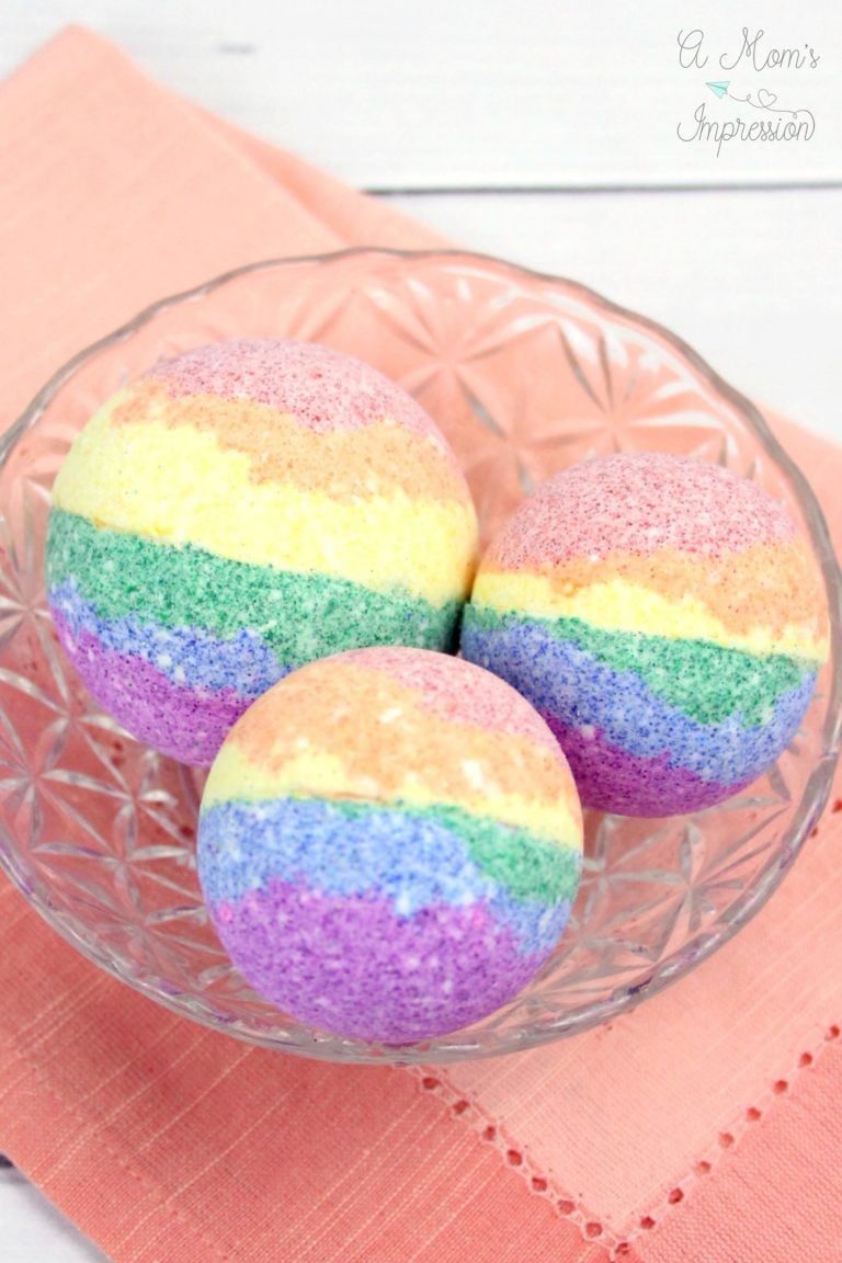 Easy Homemade Rainbow Bath Bomb Recipe A Mom's Impression