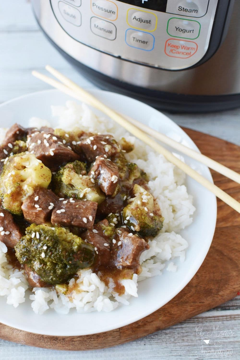 Pressure cooker broccoli discount beef