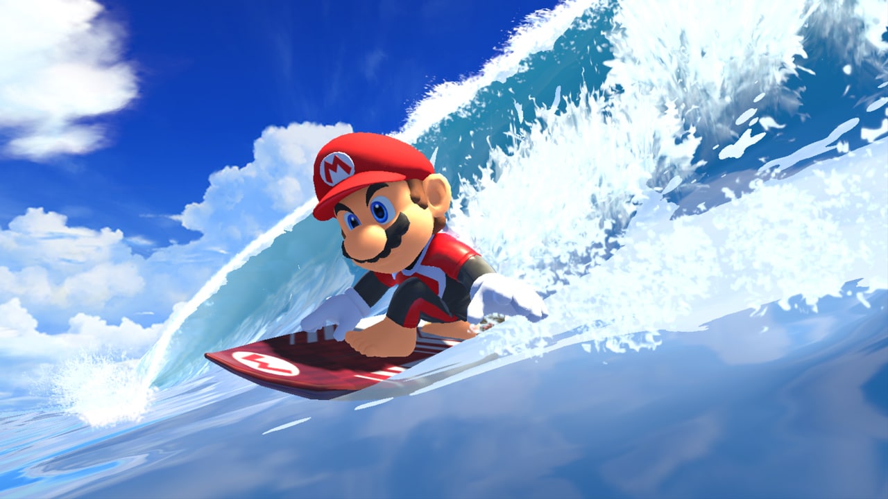 Surfing Mario