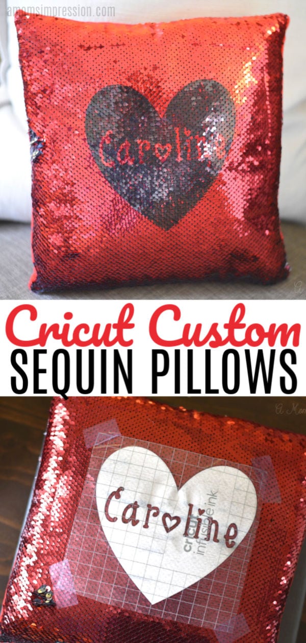Cricut Sequin Pillows
