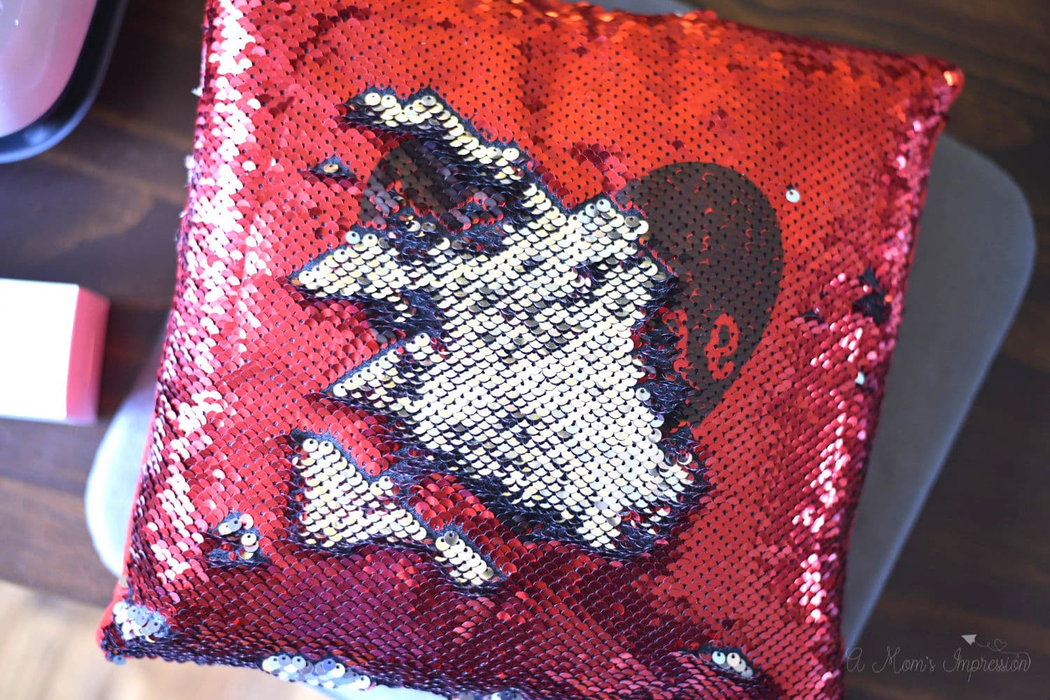 Cricut sequin pillow