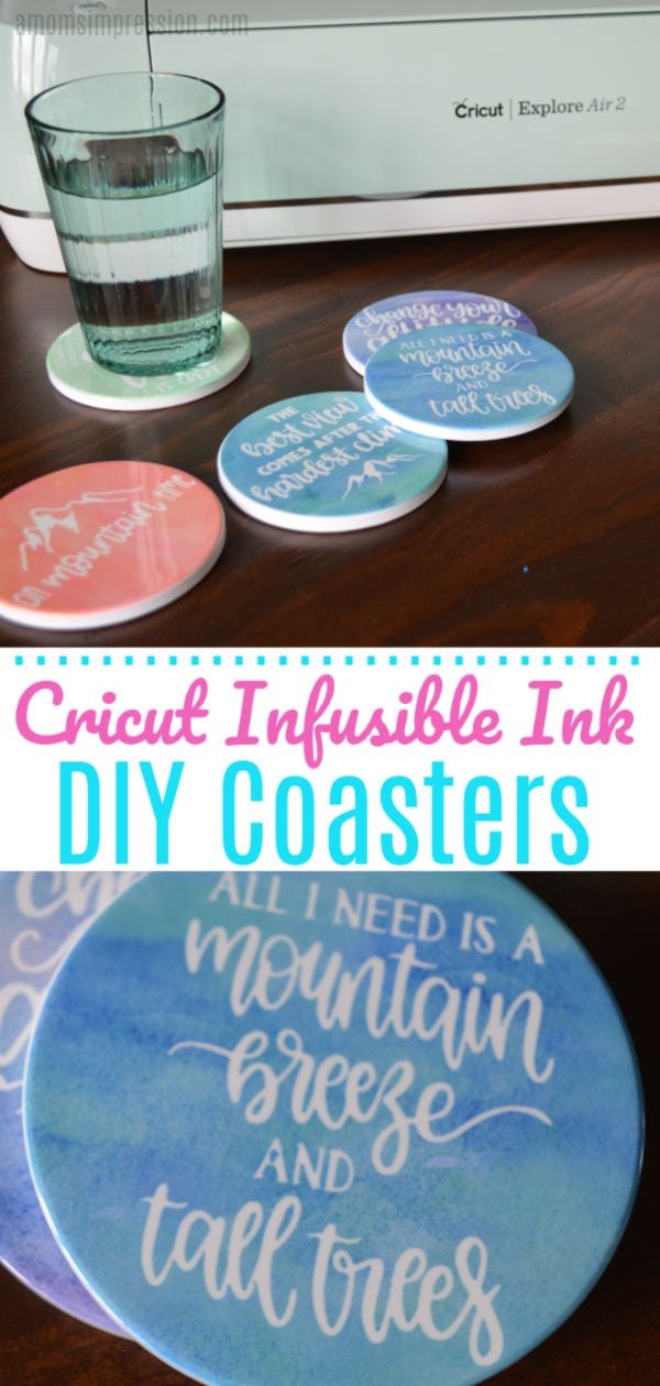 DIY Mountain Quote Coasters
