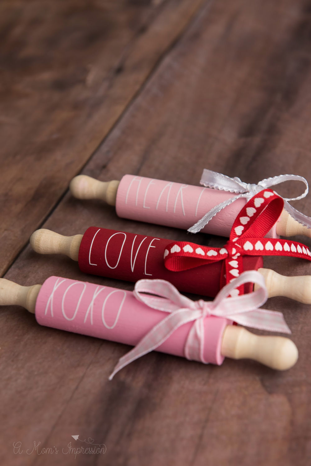 Mini Farmhouse Rolling Pins - Valentine's Day Cricut Craft - A Mom's  Impression