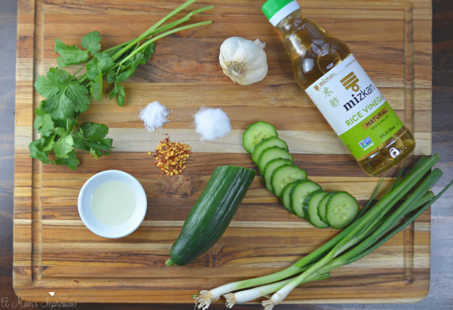 Mizkan Rice Vinegar is great for Asian Cucumber Salads