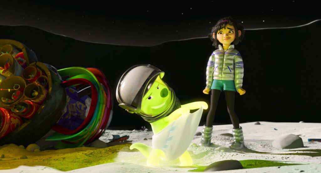 Gobi and Fei Fei in Over the Moon