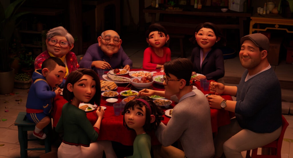 Fei Fei's family in Over the Moon