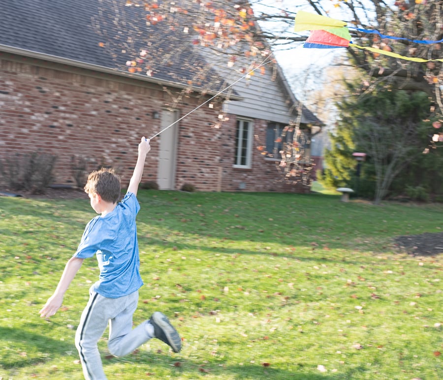 Trying to fly a kite