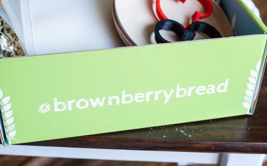 a green box that says brownberrybread on it 